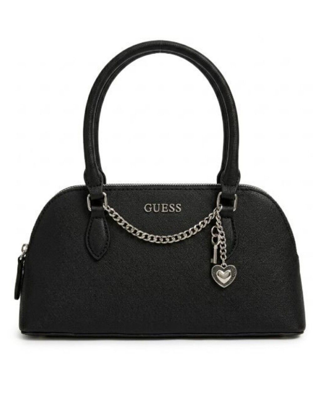 GUESS Black Dome Satchel Handbag